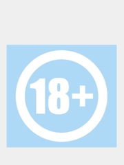 Наклейка на авто "18+", 10 х 10 см