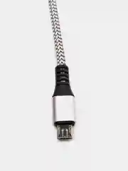 Серебряный кабель для зарядки телефона Micro-USB