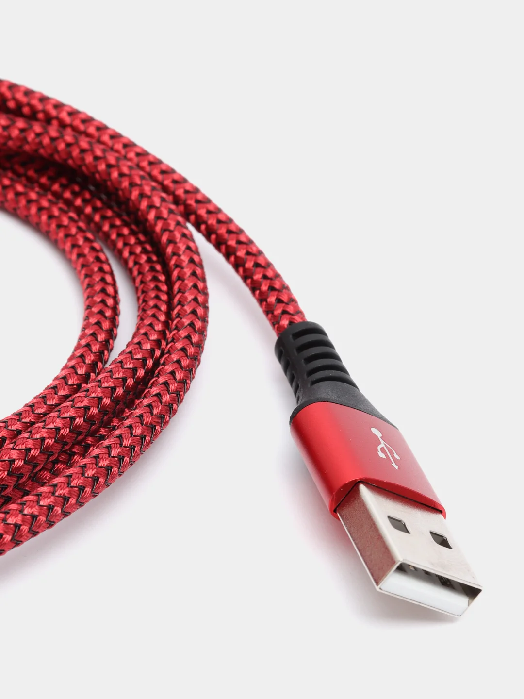 Красный кабель для зарядки телефона Micro-USB