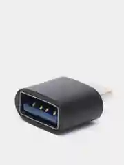 Черный переходник с USB 3.1 на Type-C 3.1