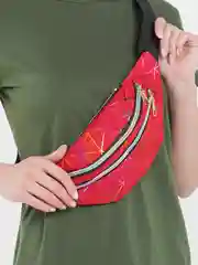Красный сумка-бананка поясная, унисекс