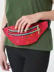 Красный сумка-бананка поясная, унисекс