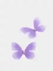 Фиолетовый бабочки шифоновые 6,5 см, 6 см, 5 см, 4,5 см, 3 см, 2 штуки