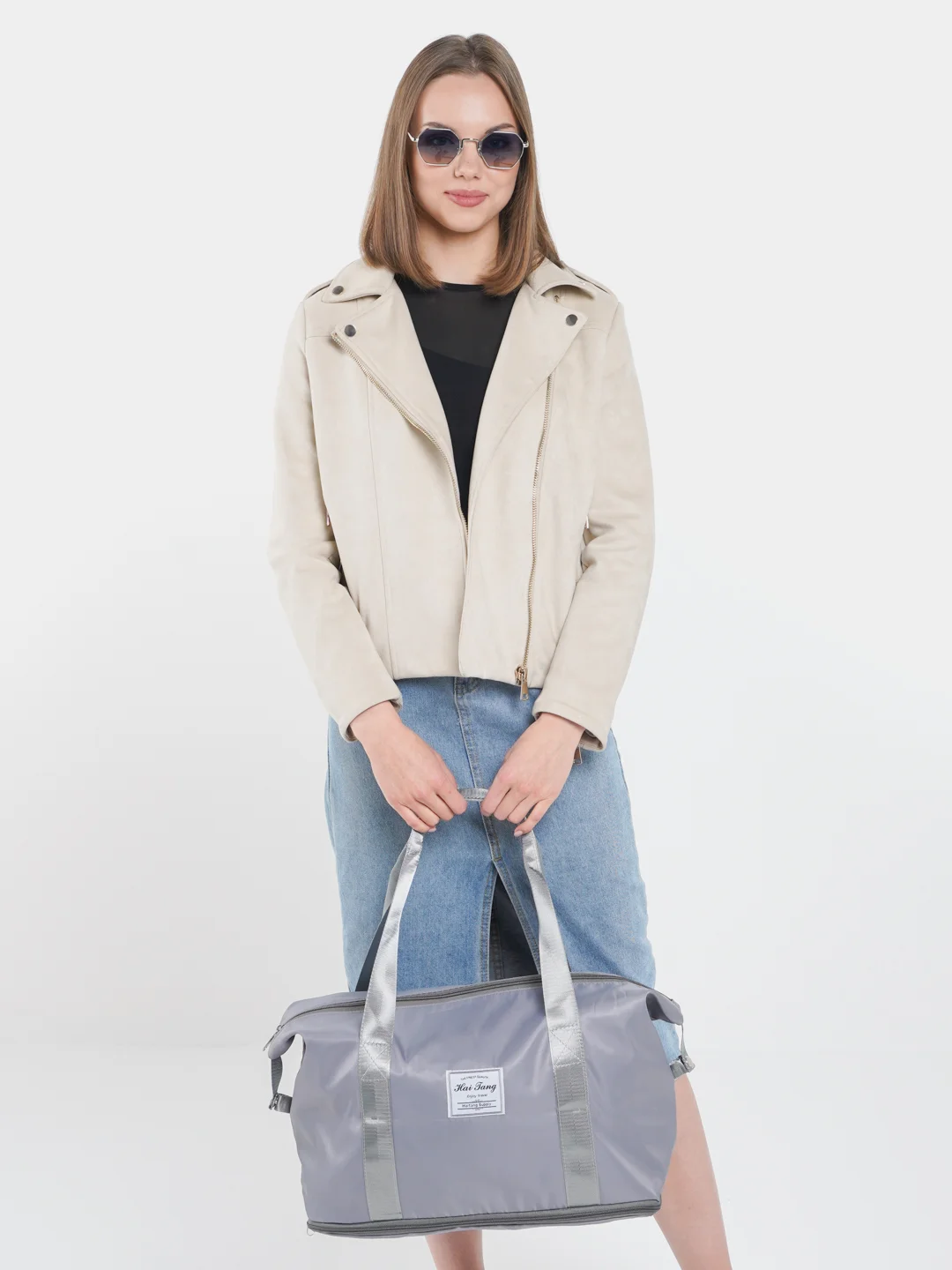 Серый сумка дорожная, с увеличением объема, шоппер, для фитнеса, Tavel I FittnesI Shopper