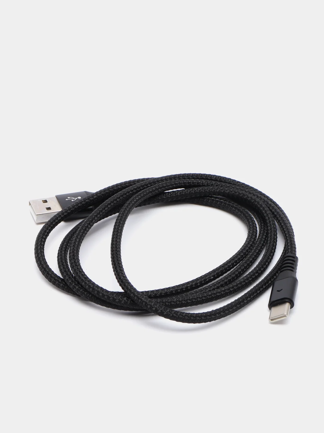 Черный кабель для зарядки телефона Micro-USB