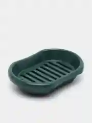 Зеленый мыльница открытая с решеткой