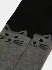 Серый металлик колготки Кошка детские и подростковые