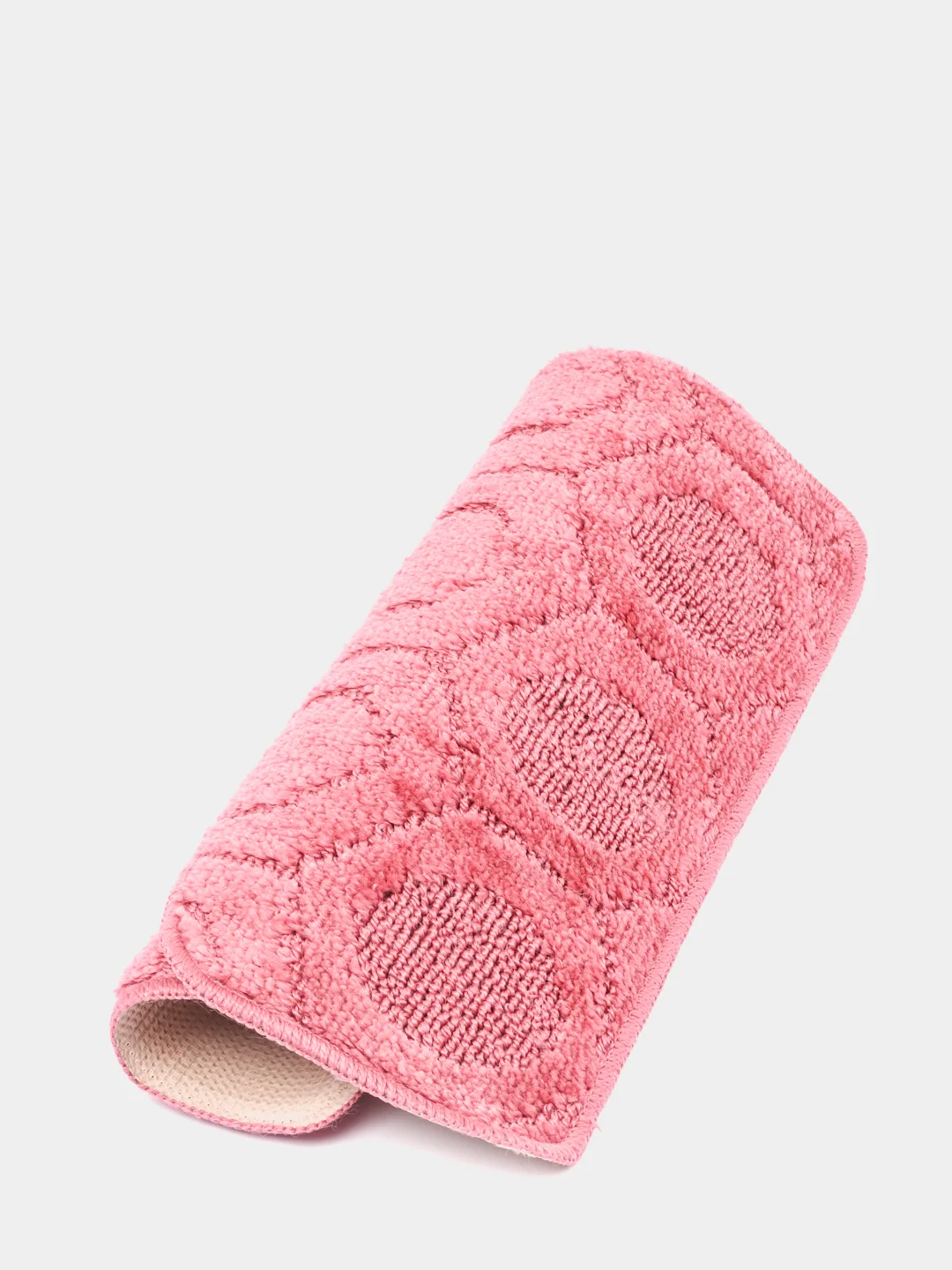 Кораллово-розовый коврик для туалета Icarpet "Актив", 50 х 60