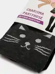 Серебряный колготки Кошка детские и подростковые