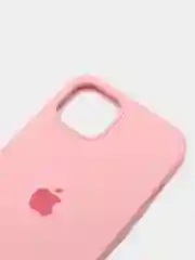 Розовый чехол Silicone Case для iPhone 13 с закрытым низом