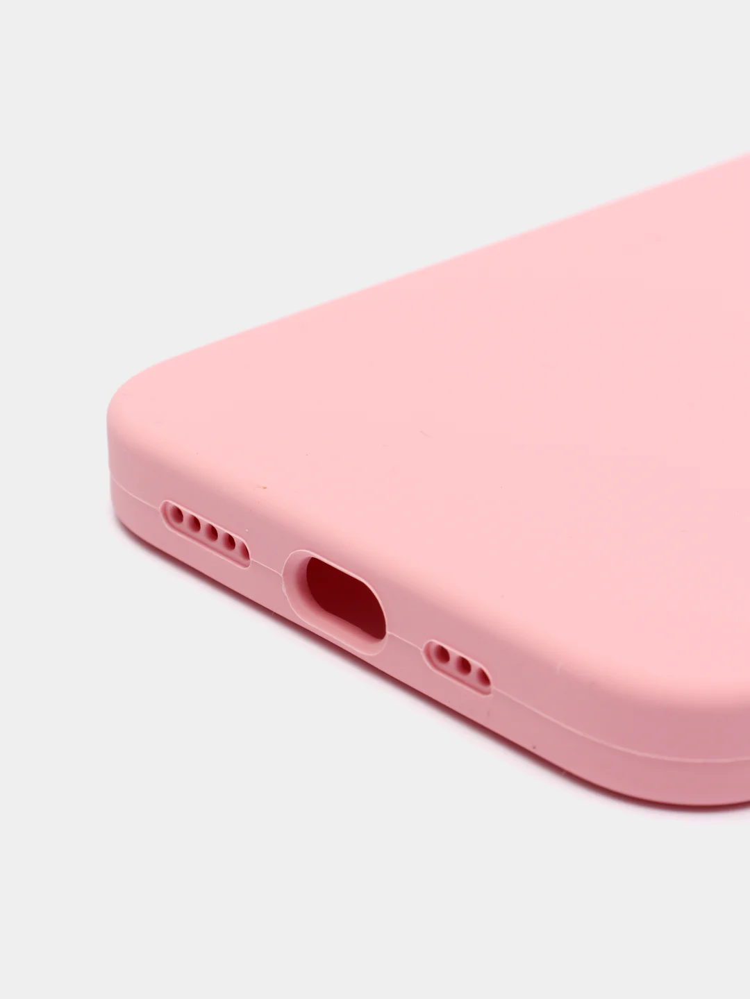 Розовый чехол Silicone Case для iPhone 13 с закрытым низом