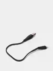 Черный кабель для зарядки LENYES LC 25см Lightning , Type-C, micro-USB