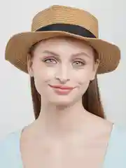 Карамельный панама плетеная, шляпа