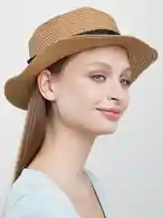 Карамельный панама плетеная, шляпа