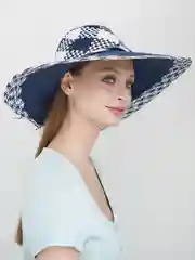 Синий шляпа женская