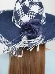 Синий шляпа женская