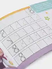 Розовый прописи Маша и Медведь,Печатные буквы, Цифры