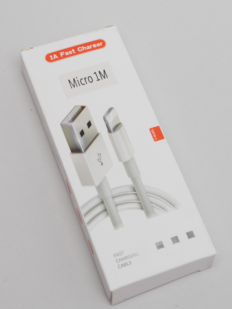 Кабель для зарядки телефона 2,4A micro usb android / Apple Iphone цв. белый  купить по цене 199 ₽ в интернет-магазине KazanExpress