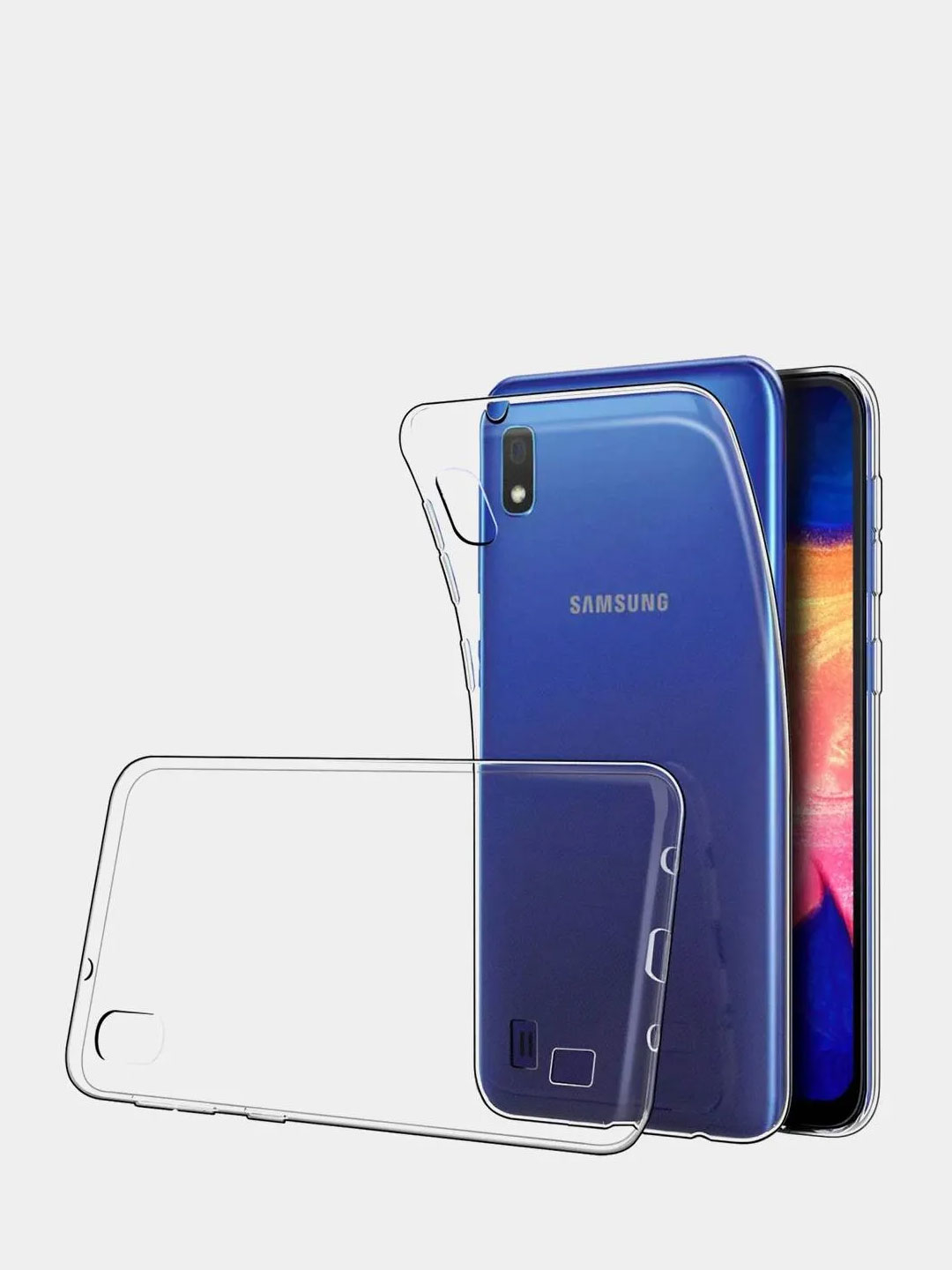 Чехол прозрачный силиконовый для Samsung Galaxy A10, Самсунг Галакси А10  купить по цене 44.1 ₽ в интернет-магазине Магнит Маркет