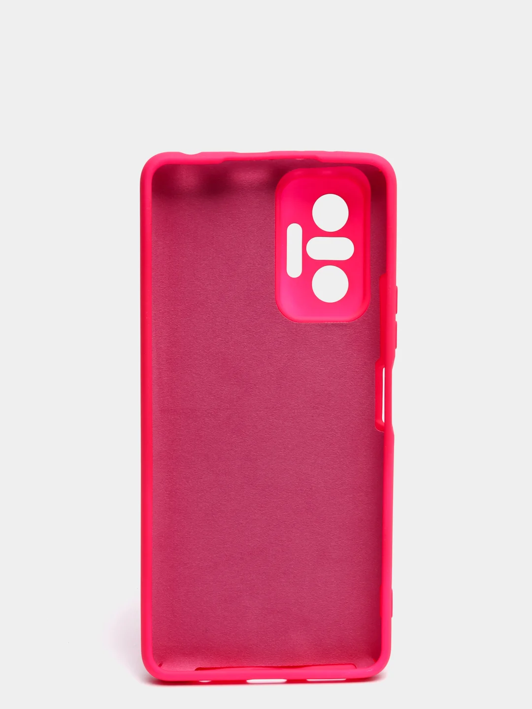 Фуксия чехол для Xiaomi Redmi NOTE 10 pro с защитой камеры и бархатом внутри