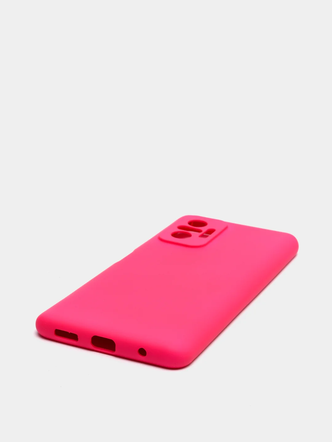 Фуксия чехол для Xiaomi Redmi NOTE 10 pro с защитой камеры и бархатом внутри