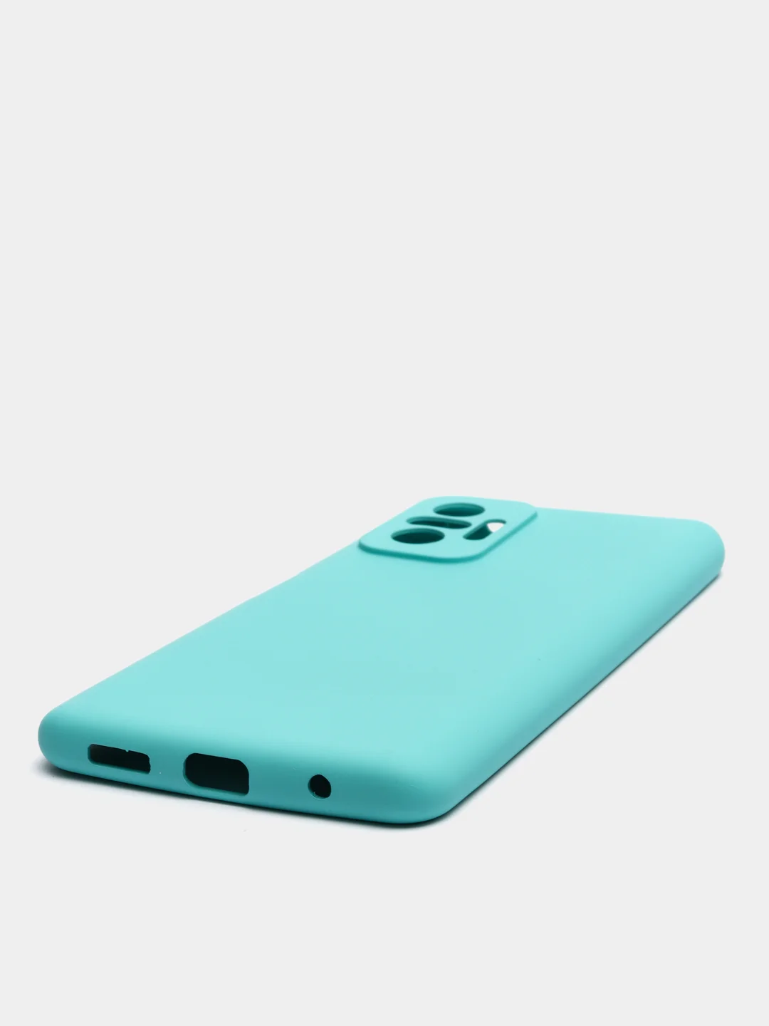 Тёмно-бирюзовый чехол для Xiaomi Redmi NOTE 10 pro с защитой камеры и бархатом внутри