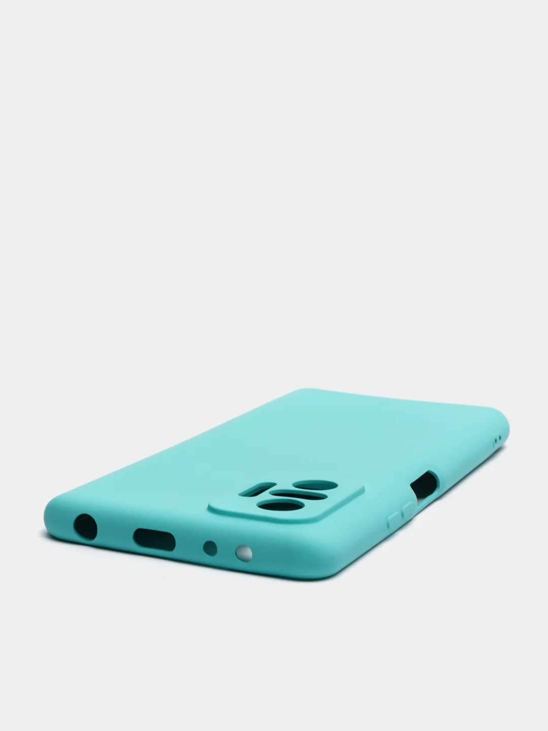 Тёмно-бирюзовый чехол для Xiaomi Redmi NOTE 10 pro с защитой камеры и бархатом внутри