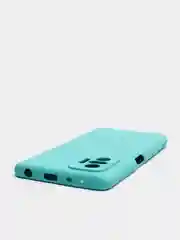 Тёмно-бирюзовый чехол для Xiaomi Redmi NOTE 10 pro с защитой камеры и бархатом внутри
