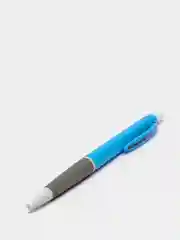Голубой ручка шариковая с резиновой вставкой, 4 цвета