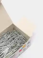 Скрепки канцелярские 100 шт, оцинкованные