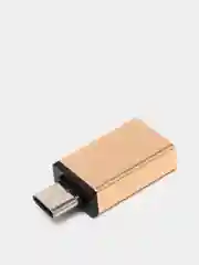 Золотой otg адаптер USB Type-C - USB 3.0