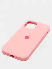Красный чехол для iPhone 12 / 12 Pro (6.1") Silicone Case закрытый низ с логотипом