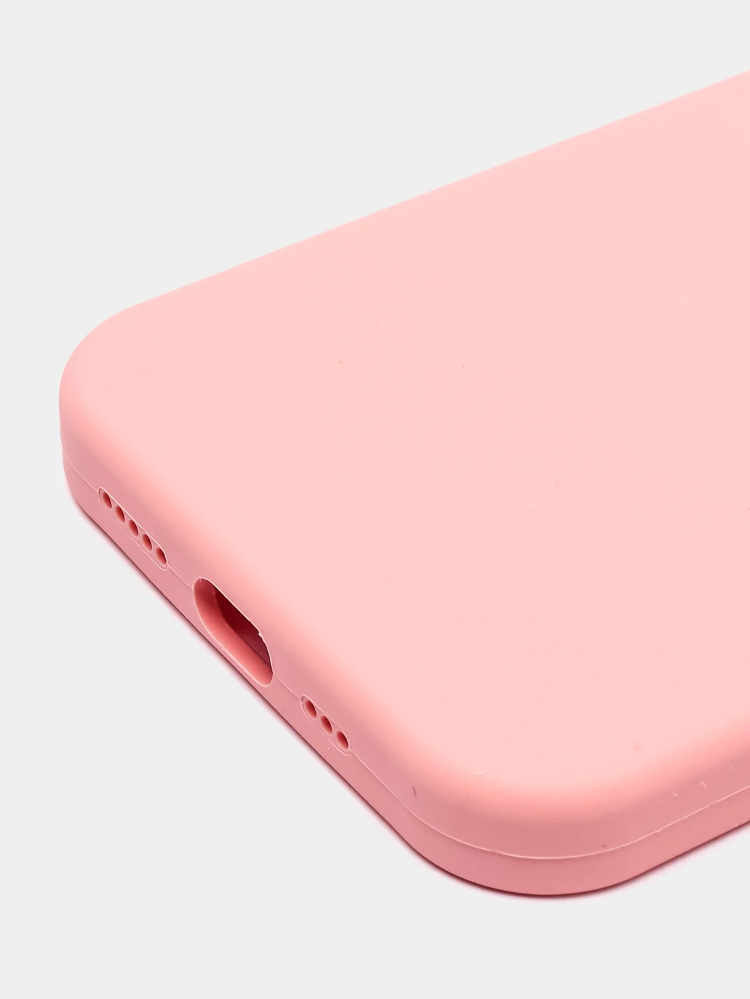Красный чехол для iPhone 12 / 12 Pro (6.1") Silicone Case закрытый низ с логотипом