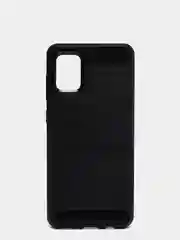 Черный чехол Samsung A31 со вставками под карбон