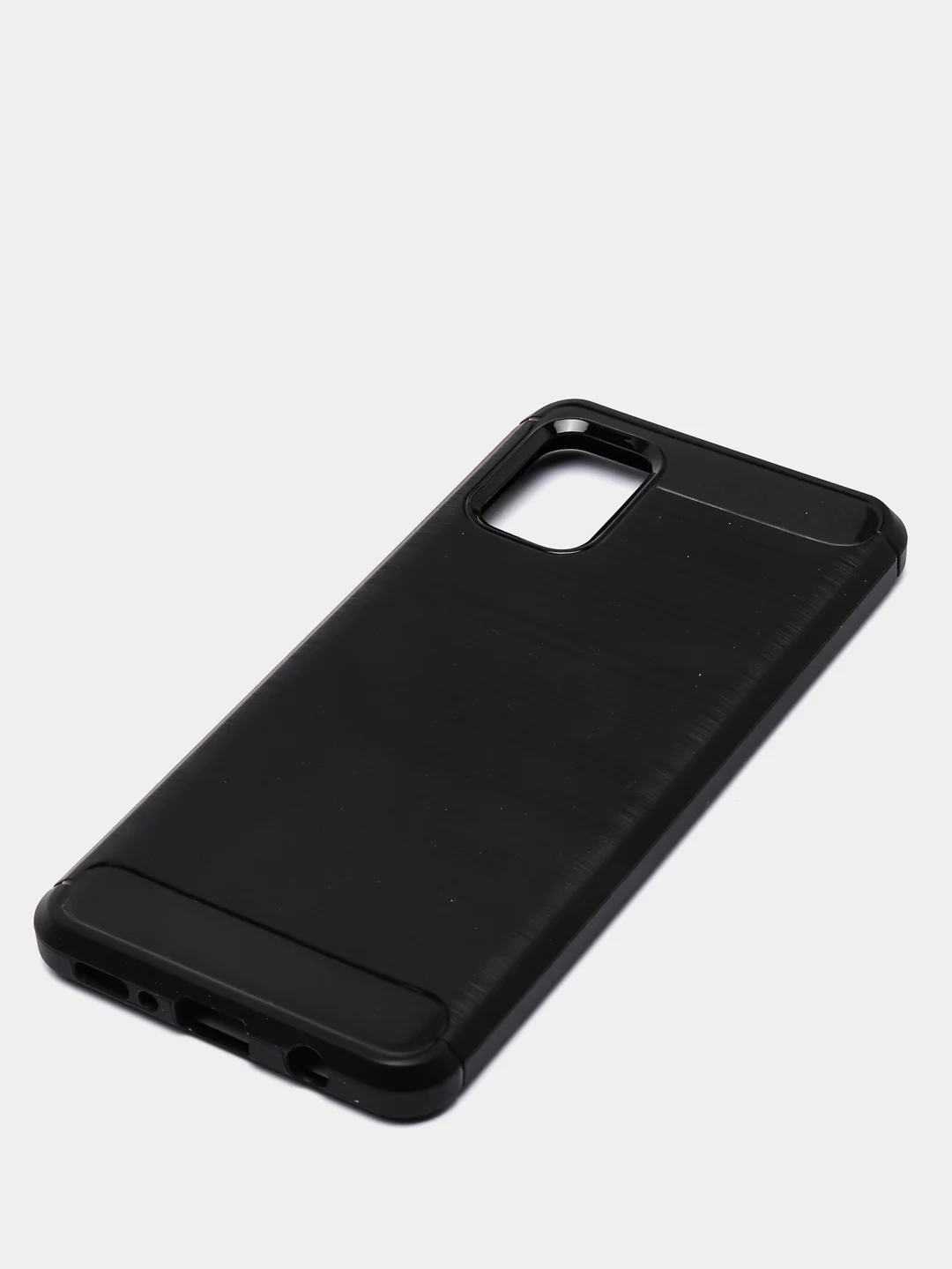 Черный чехол Samsung A31 со вставками под карбон