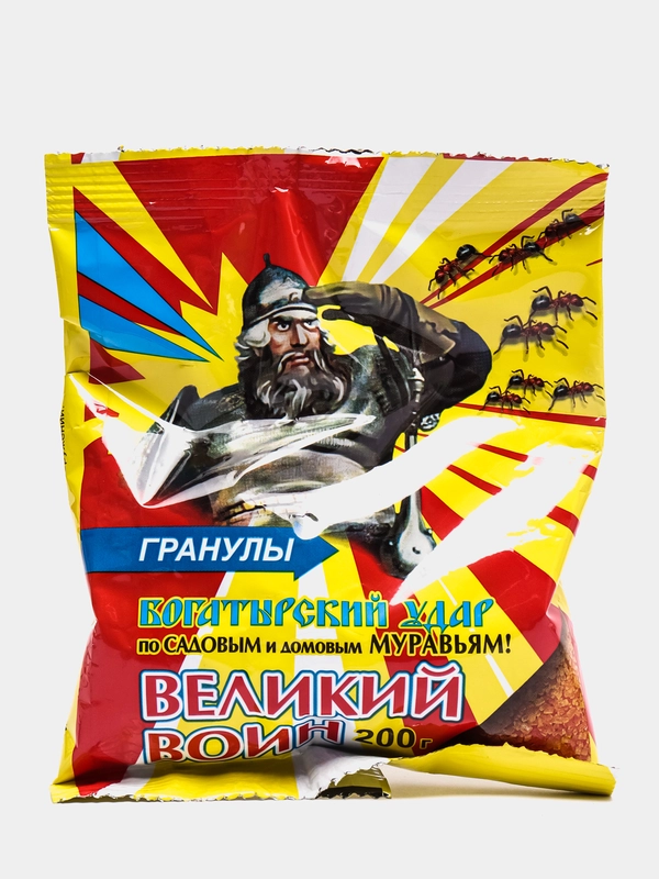 Инсектицидное средство от садовых и домовых муравьев "Великий воин", 200 г
