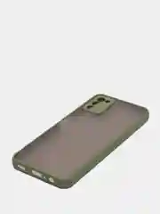 Лесной зеленый чехол Samsung Galaxy A03s (Самсунг Галакси А03с) пластиковый матовый с цветными кнопками
