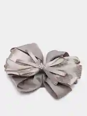 Серый бант на резинке