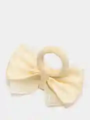 Кремовый бант на резинке