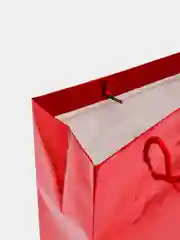 Красный подарочный пакет, голографический, 38 х 28 х 10