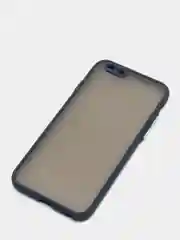 Темно-синий чехол матовый полупрозрачный с цветными кнопками на iPhone 6, 6s
