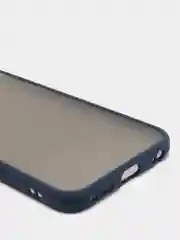 Темно-синий чехол матовый полупрозрачный с цветными кнопками на iPhone 6, 6s