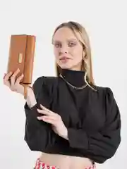 Терракотовый сумка-клатч женская