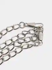Серебряный цепь с карабинами для сумки, 110 см