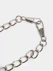Серебряный цепь с карабинами для сумки, 110 см