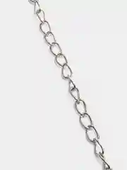 Серебряный цепь с карабинами для сумки, 110 см