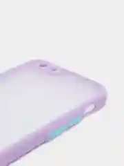 Лавандовый чехол матовый полупрозрачный с цветными кнопками на iPhone 6, 6s
