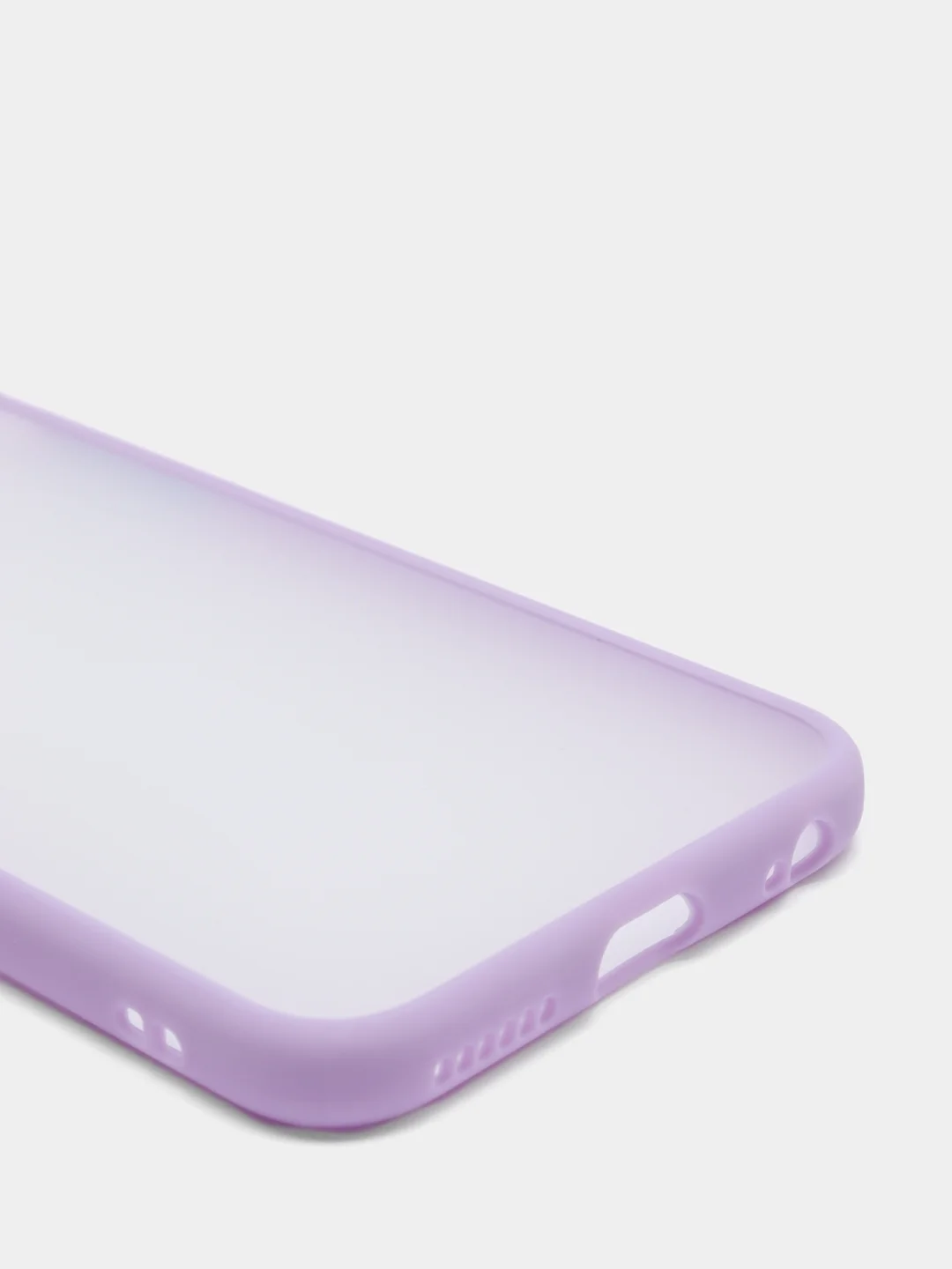 Лавандовый чехол матовый полупрозрачный с цветными кнопками на iPhone 6, 6s