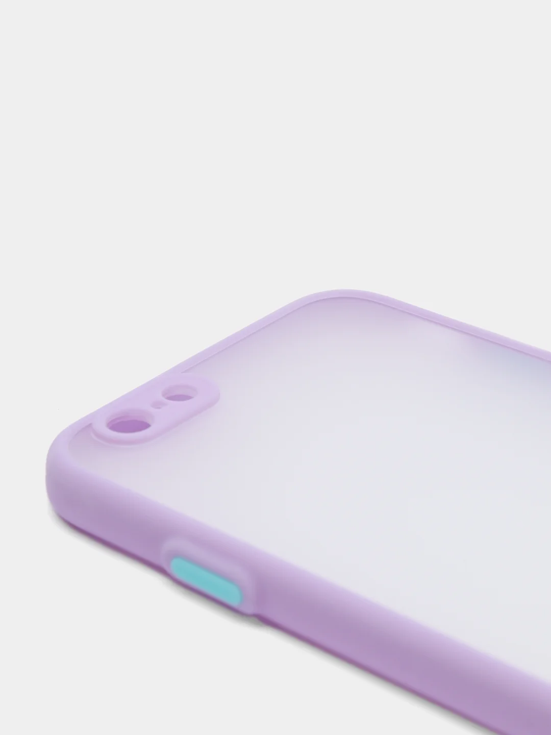 Лавандовый чехол матовый полупрозрачный с цветными кнопками на iPhone 6, 6s