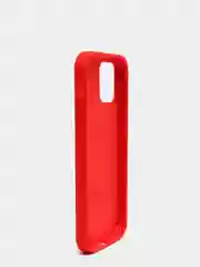 Красный чехол для iPhone 12 / 12 Pro (6.1") Silicone Case закрытый низ с логотипом